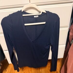 Navy garage long sleeve